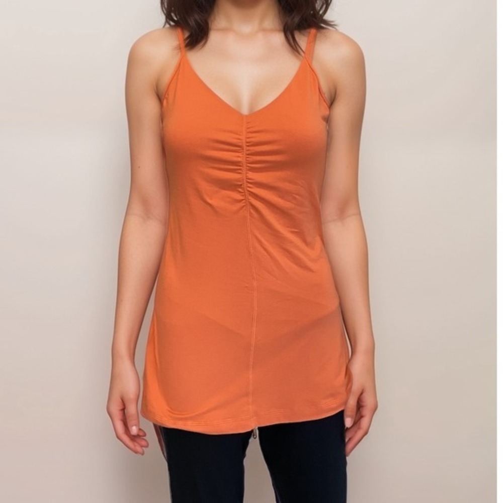 Lululemon Tank Sz‎ M Orange Adjustable Straps Yoga Running *check measurements*